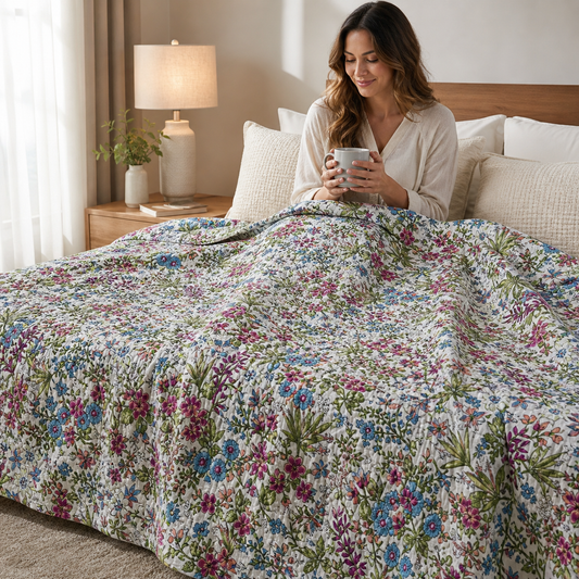 Hokkoh-Japanese Fabric-Floral Fabric-Organic Cotton