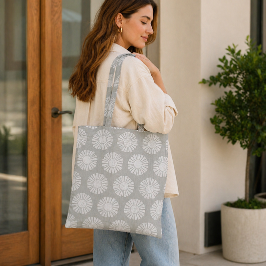 By The Seaside-Sunshine Chalk-Cotton Unbleached Fabric-Loes Van Oosten-Cotton+Steel