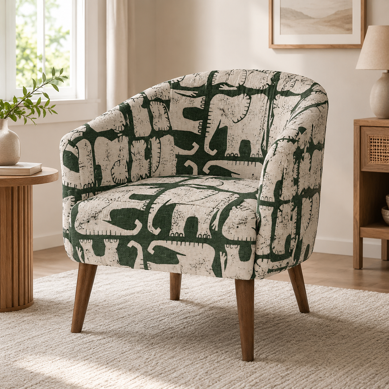 Rising Sun-Jolly Elephant-Hunter Unbleached Canvas-Loes Van Oosten