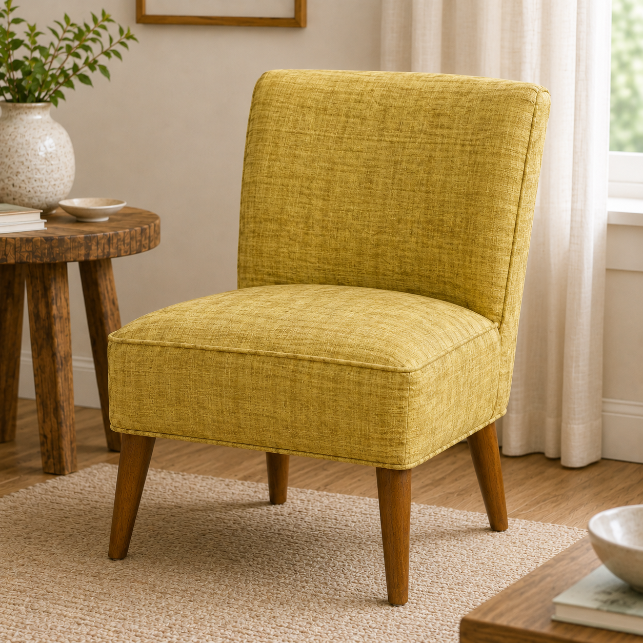 Kokka Yellow Mustard Triple Washed Double Gauze Fabric – 100% Cotton Japanese Fabric