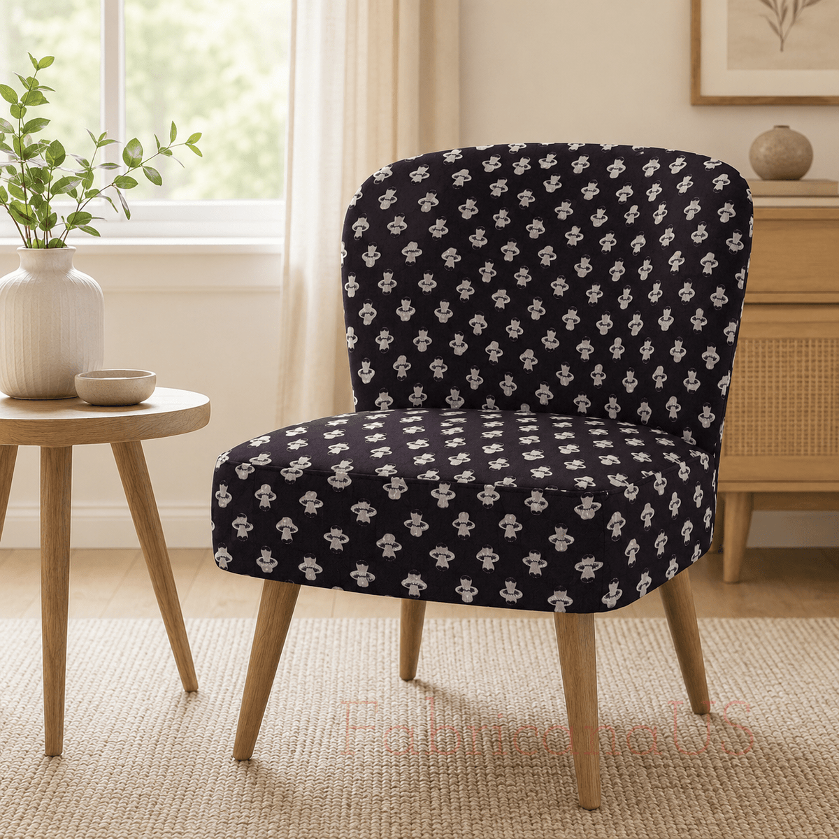 In The Woods -Mushroom-Eggplant Unbleached Fabric- Loes Van Oosten - Cotton + Steel - Quilting Cotton Fabric