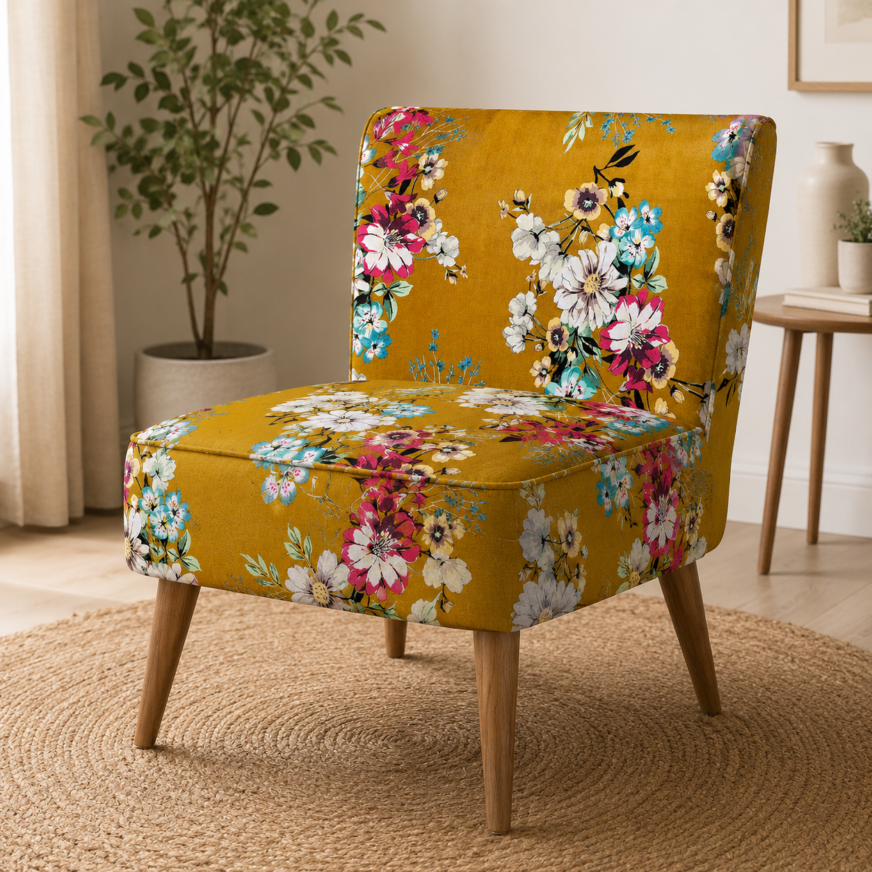 Floral Japanese Lawn Fabric- Hokkoh Fabric-Cotton Rayon-307-1800 - 4B