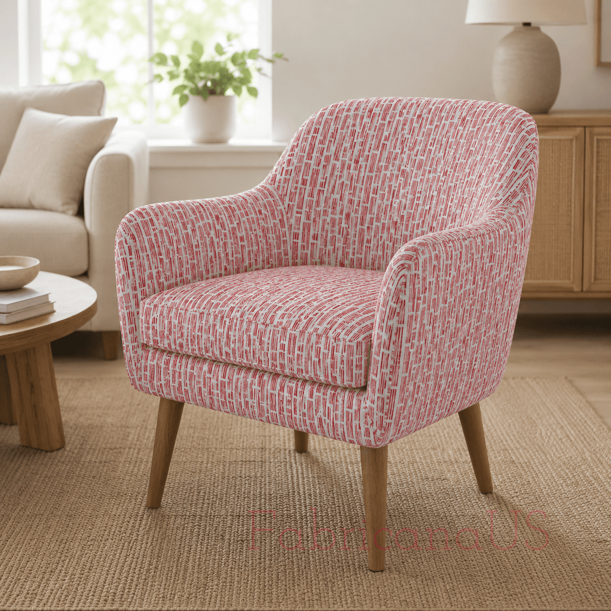 In The Woods-Wood Grain-Peach Unbleached Fabric-Loes Van Oosten