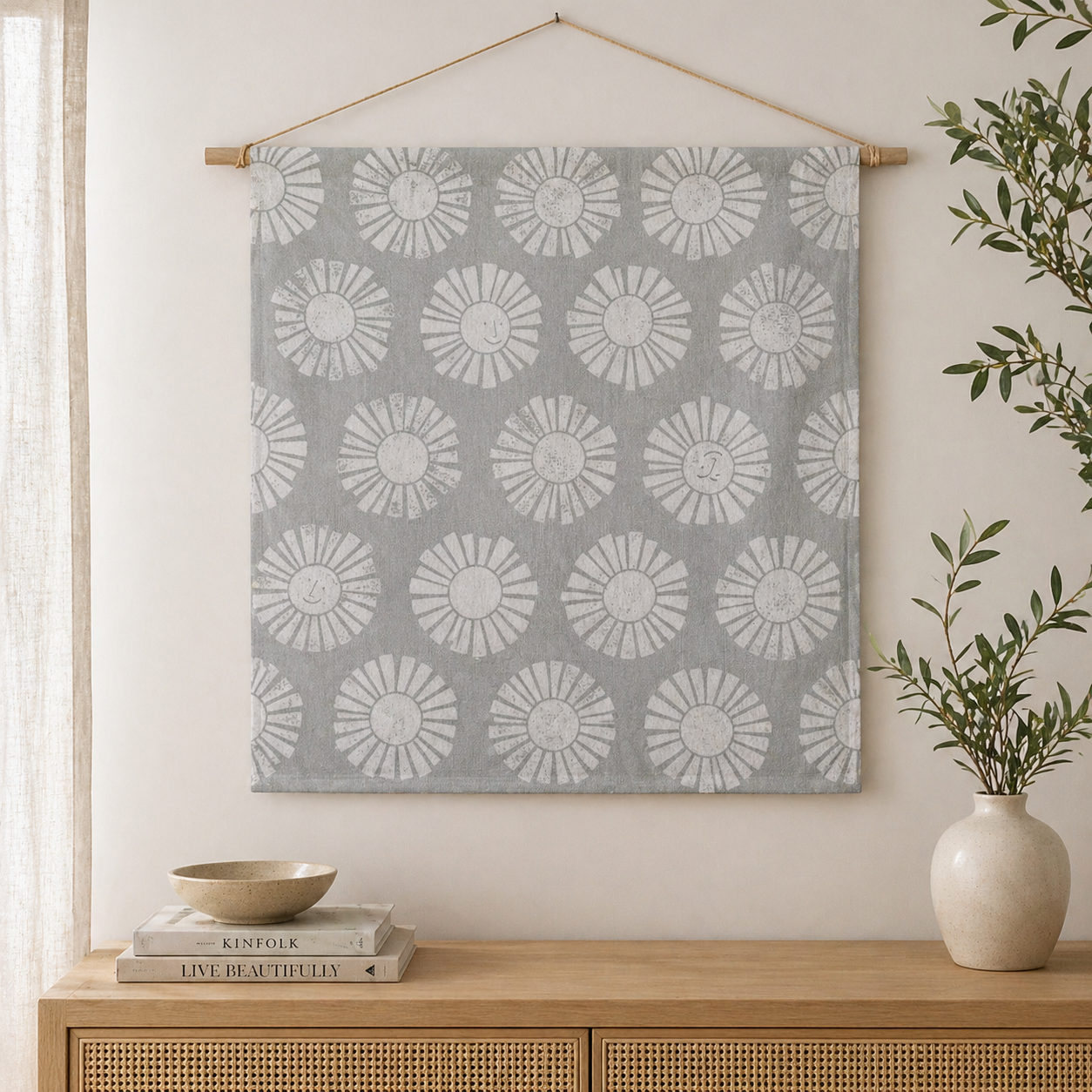 By The Seaside-Sunshine Chalk-Cotton Unbleached Fabric-Loes Van Oosten-Cotton+Steel