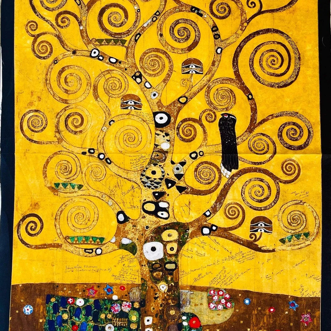 Gustav Klimt - Tree of Life - Gold - Robert Kaufman - Quilting Cotton Panel