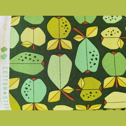 Under the AppleTree-Orchard Green Unbleached Canvas-Loes Van Oosten-Cotton + Steel Fabric