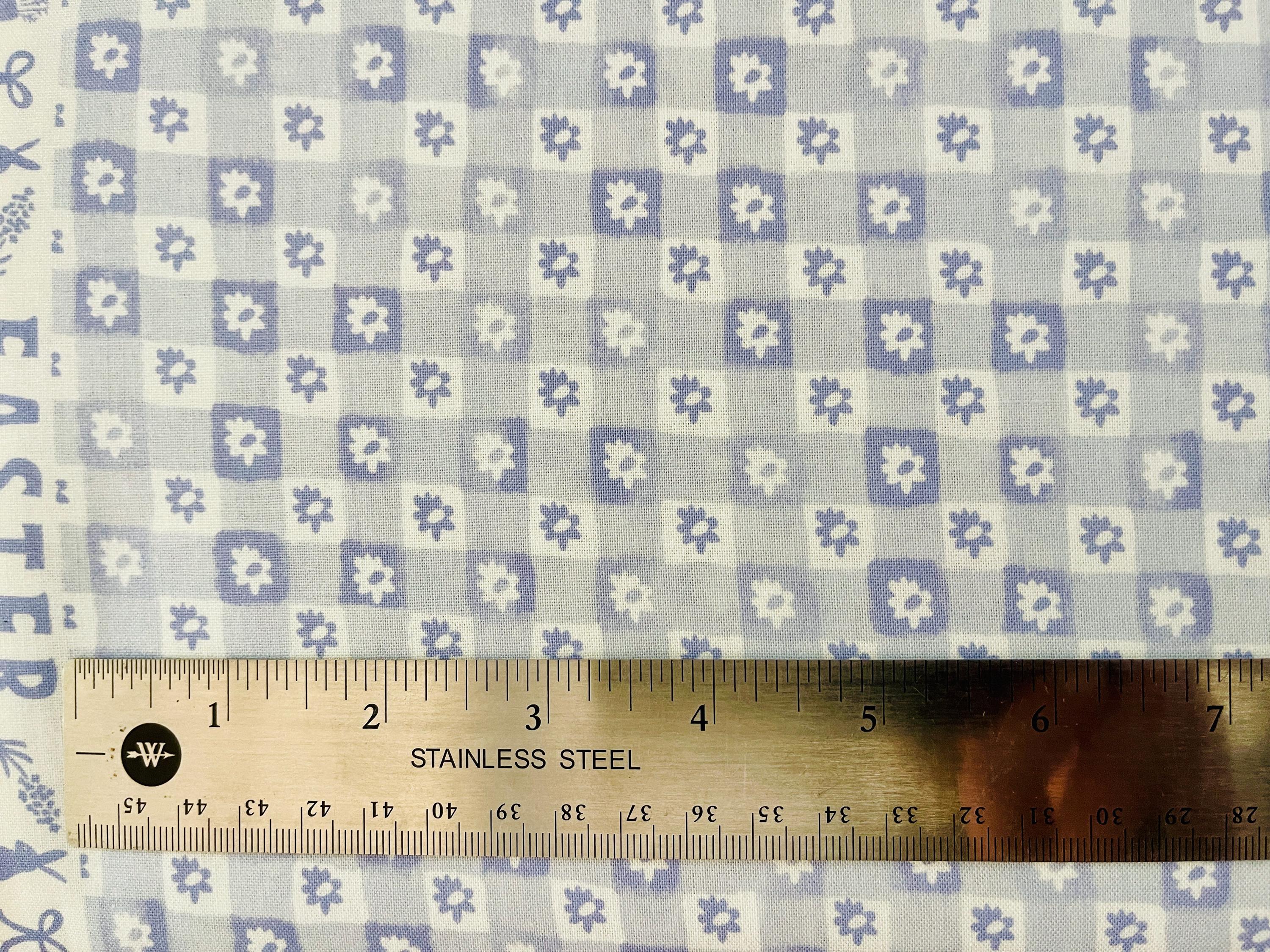 Easter - Easter Collection - Daisy Gingham - Blue Fabric - Rifle Paper Co - RP1505-BL2