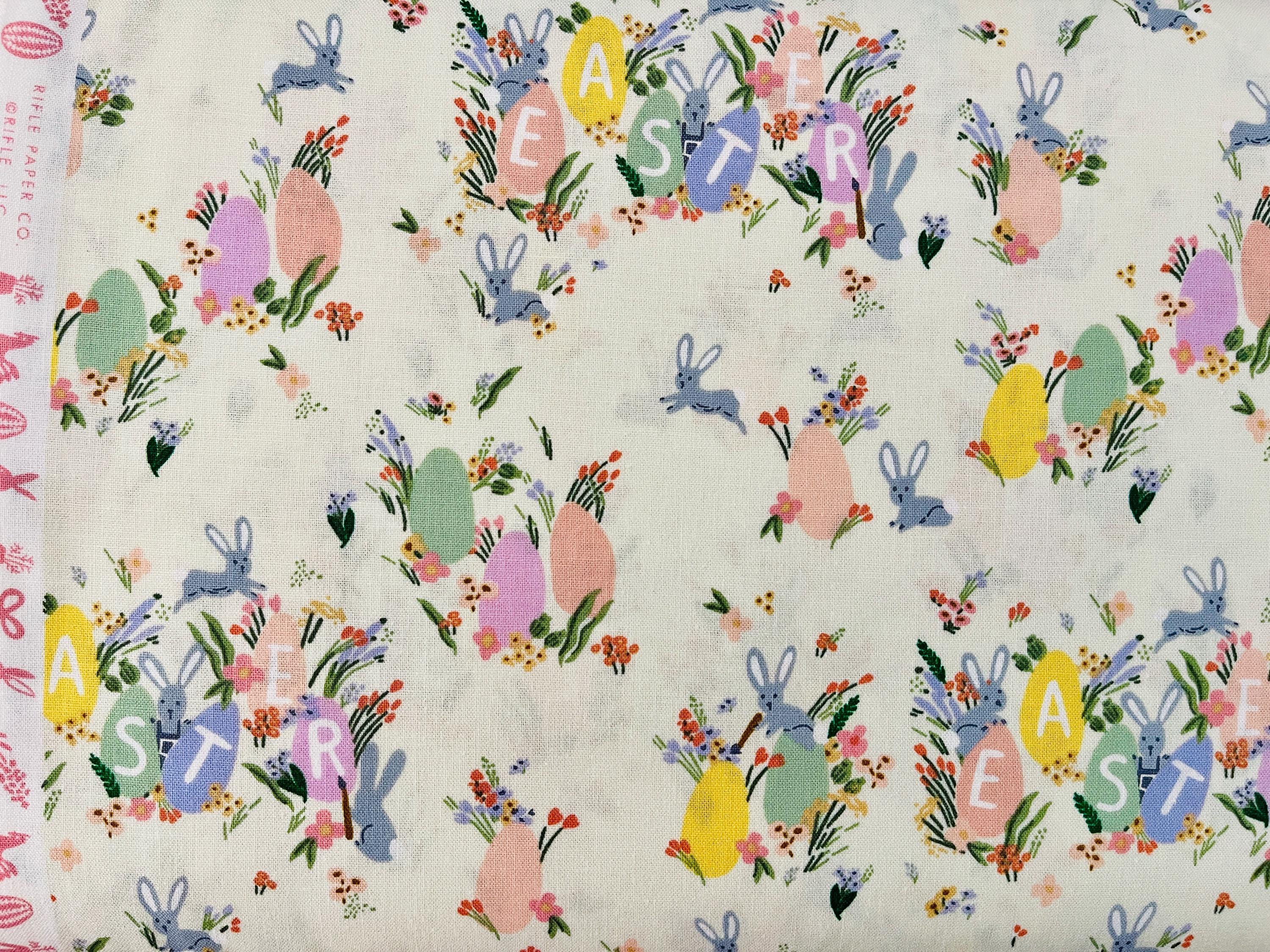 Easter - Easter Collection - Hoppy Easter - Cream Fabric - Rifle Paper Co - RP1500-CR1