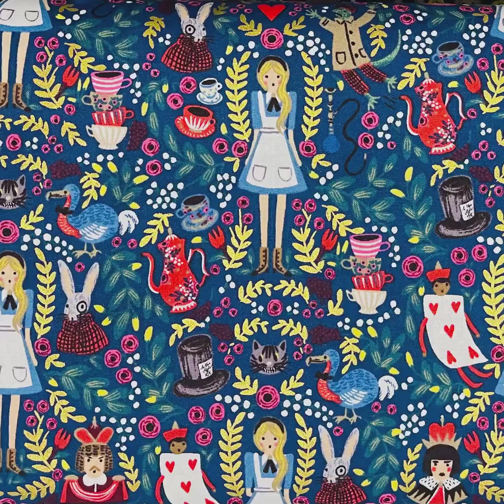 Wonderland-Rifle Paper Co-Alice in Wonderland-Quilting Cotton-Cotton + Steel-AB8013-001