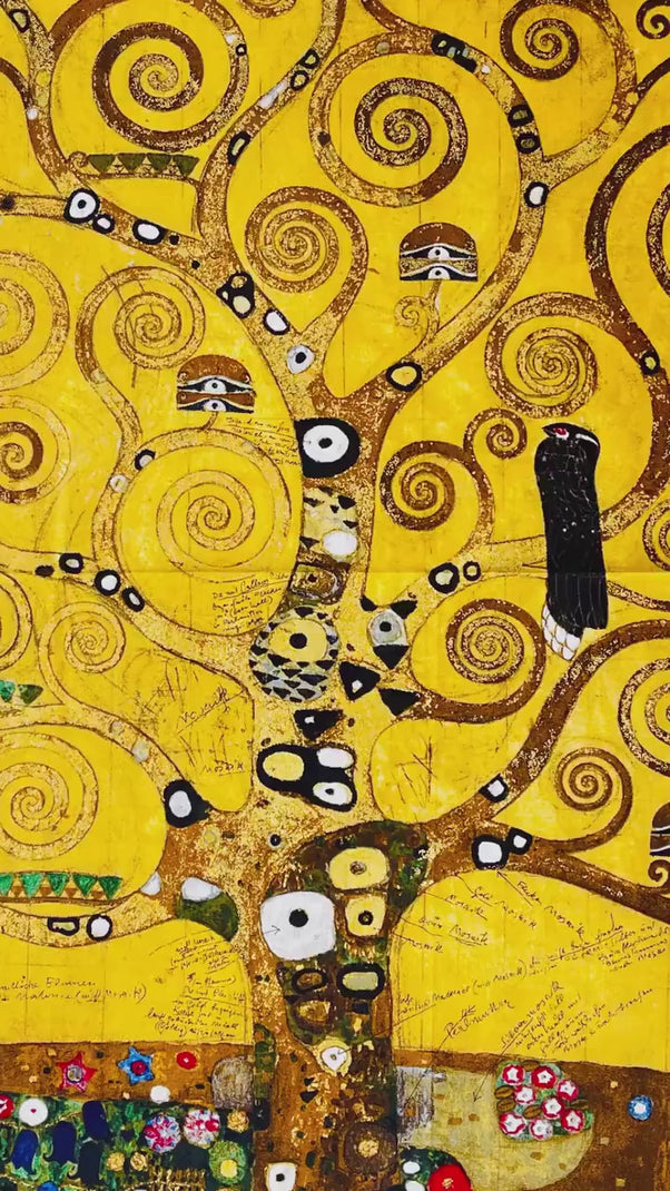 Gustav Klimt - Tree of Life - Gold - Robert Kaufman - Quilting Cotton Panel