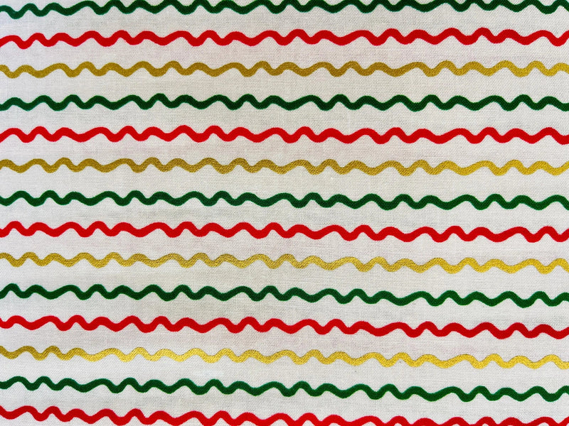 Ribbon Stripe-Cream Metallic Fabric-Holiday Classics-Rifle Paper Co-Cotton+ Steel-RP503-CR1M