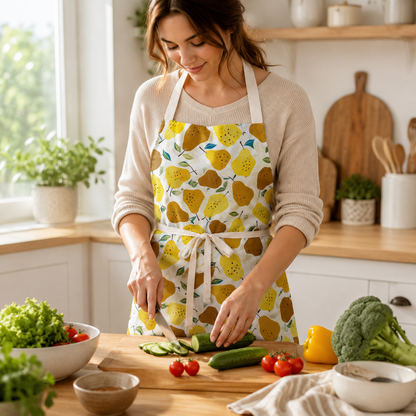 Under the Apple Tree-Quince Yellow Fabric-Loes Van Oosten-Cotton + Steel