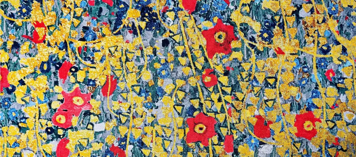 Gustav Klimt-Rose Gold Triangles-Robert Kaufman - Quilting Cotton Fabric - SRKDM-22727-97 Rose