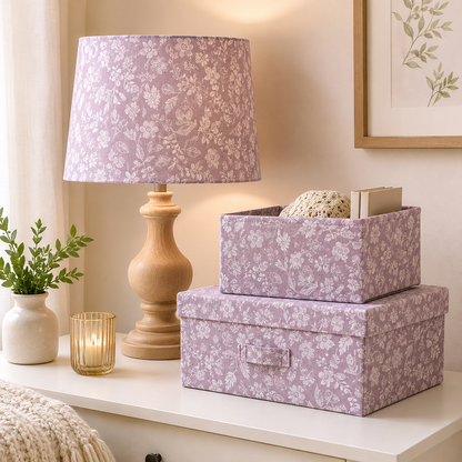 Kokka Natural Garden Purple Japanese Fabric – Cotton Linen Blend Fabric – Premium Floral Fabric
