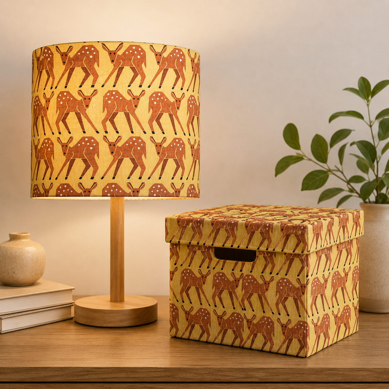 On a Fall Day-Fawn-Blonde Fabric-Loes Van Oosten-Cotton+Steel
