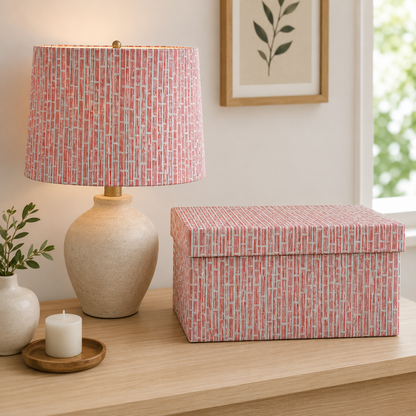 In The Woods-Wood Grain-Peach Unbleached Fabric-Loes Van Oosten