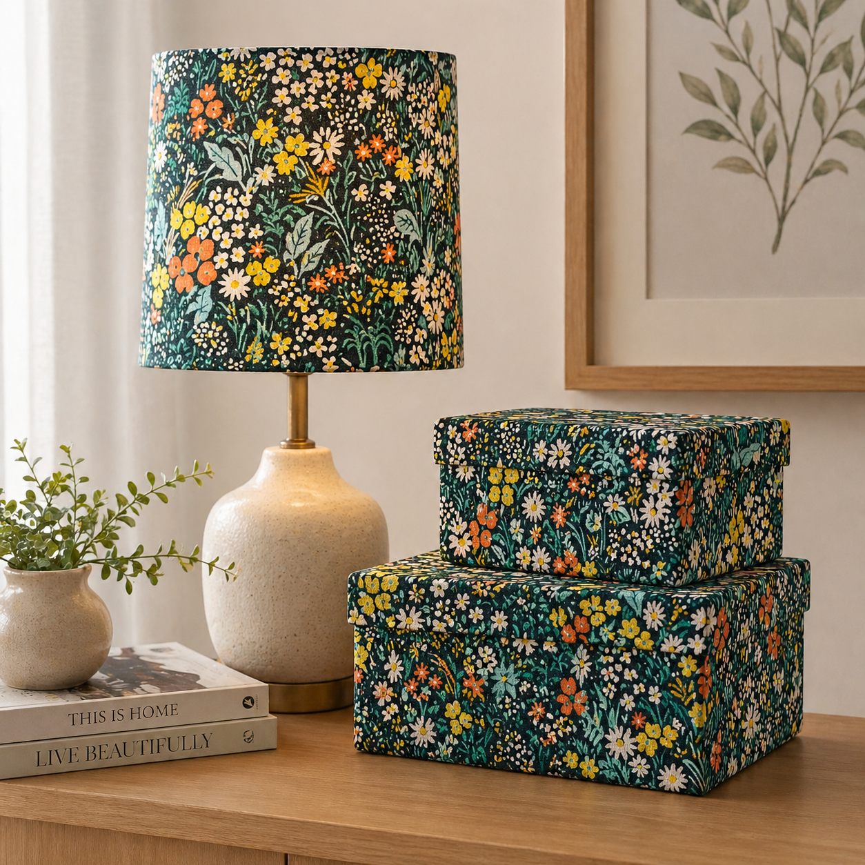 Bon Voyage-Meadow Black-Multi Unbleached Metallic Canvas-Rifle Paper Co-Cotton+ Steel