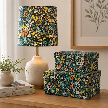 Bon Voyage-Meadow Black-Multi Unbleached Metallic Canvas-Rifle Paper Co-Cotton+ Steel