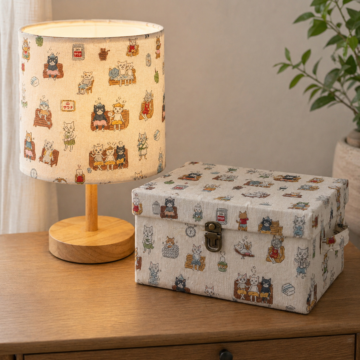 Cat Fabric-Funny Cats-Kokka Fabric-Japanese Fabric