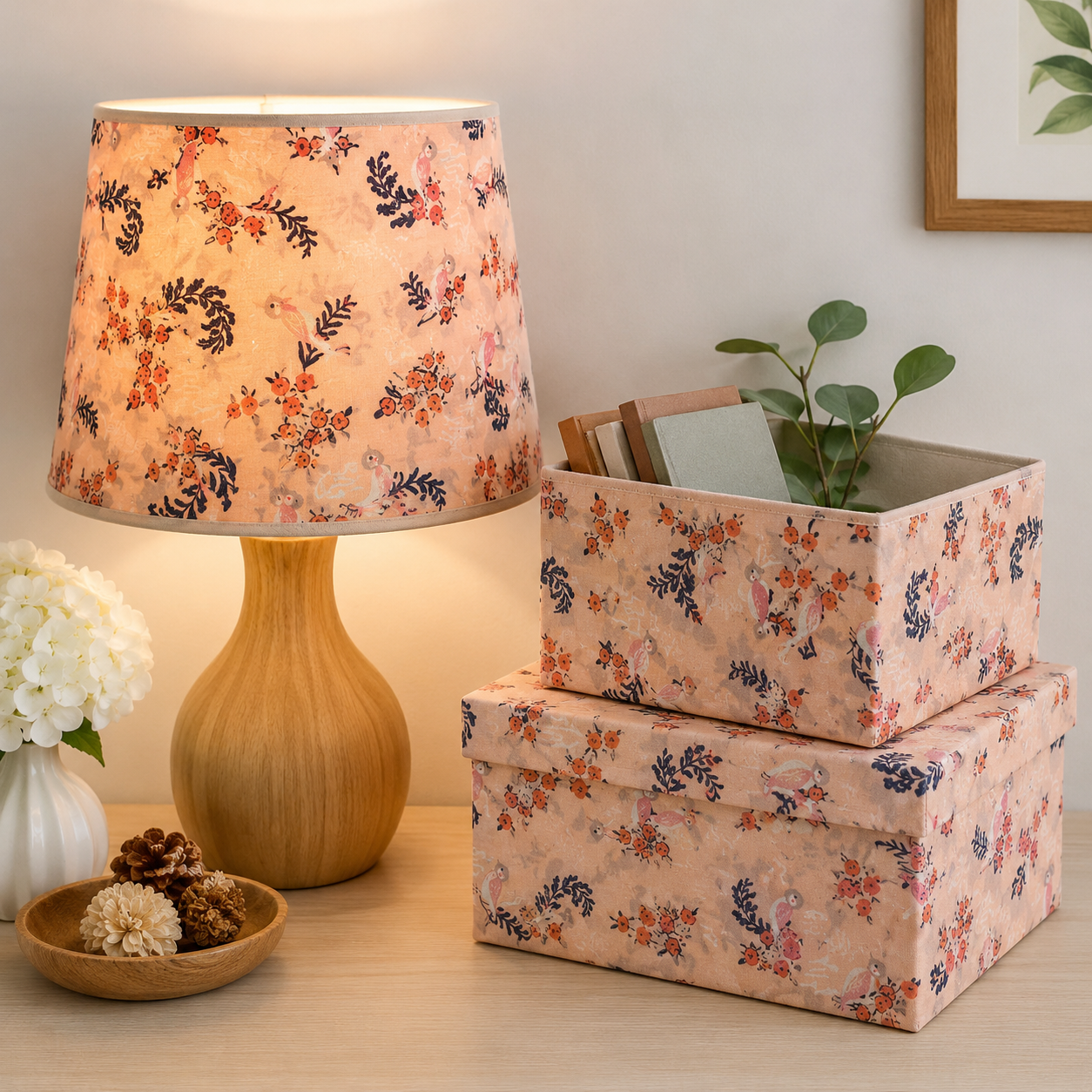Feathered Fellow Blush-Hello Ollie-Bonnie Christine-Art Gallery Fabrics-Organic Cotton-OL-36652