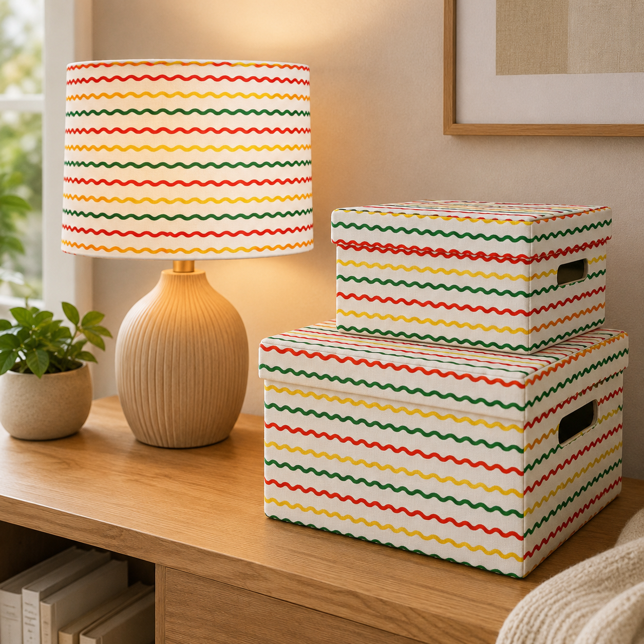 Ribbon Stripe Cream Metallic Holiday Classics Fabric by Rifle Paper Co. for Cotton + Steel