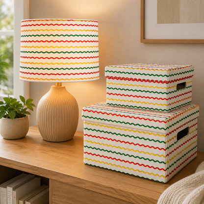 Ribbon Stripe Cream Metallic Holiday Classics Fabric by Rifle Paper Co. for Cotton + Steel