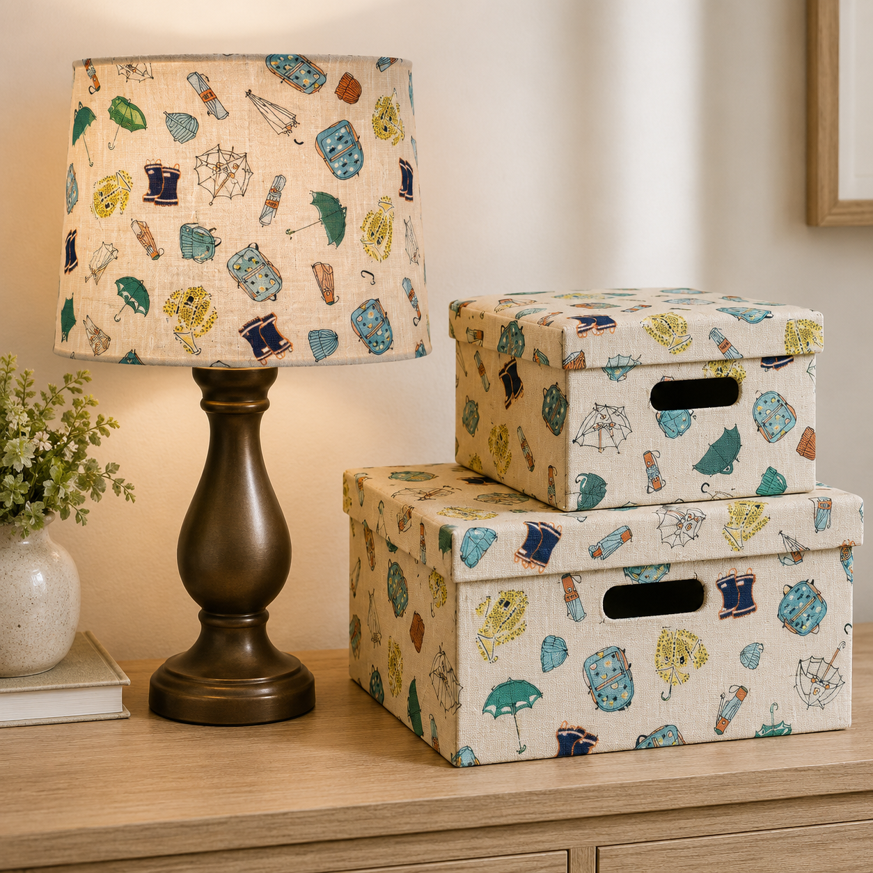 Splish Splash-Rainy Day Outfit-The Bright Leaf Design-Quilting Cotton Fabric