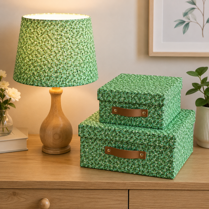 Waku Waku Christmas-Green Sequins Unbleached Fabric-Naocom-Cotton+ Steel