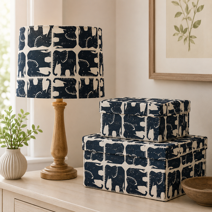 Rising Sun-Jolly Elephant-Black Unbleached Canvas-Loes Van Oosten