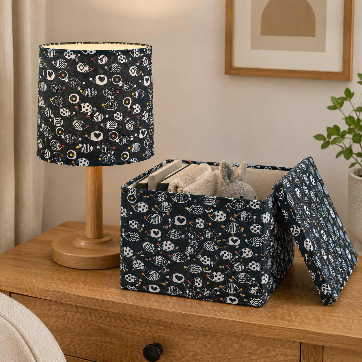 Cotton+Steel Neko No Yume – Nezume Porcupine Hedgehog Fabric – Charcoal Gray Quilting Cotton