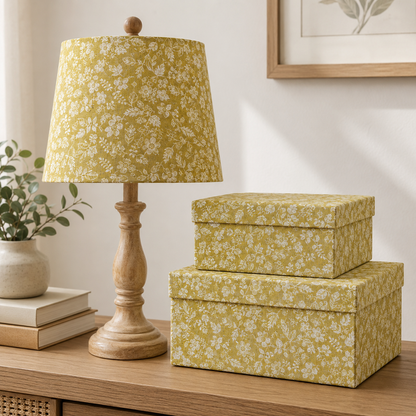 Kokka-Natural Garden-Yellow Cotton Linen-Japanese Sheeting Fabric-YGA-59010-1B