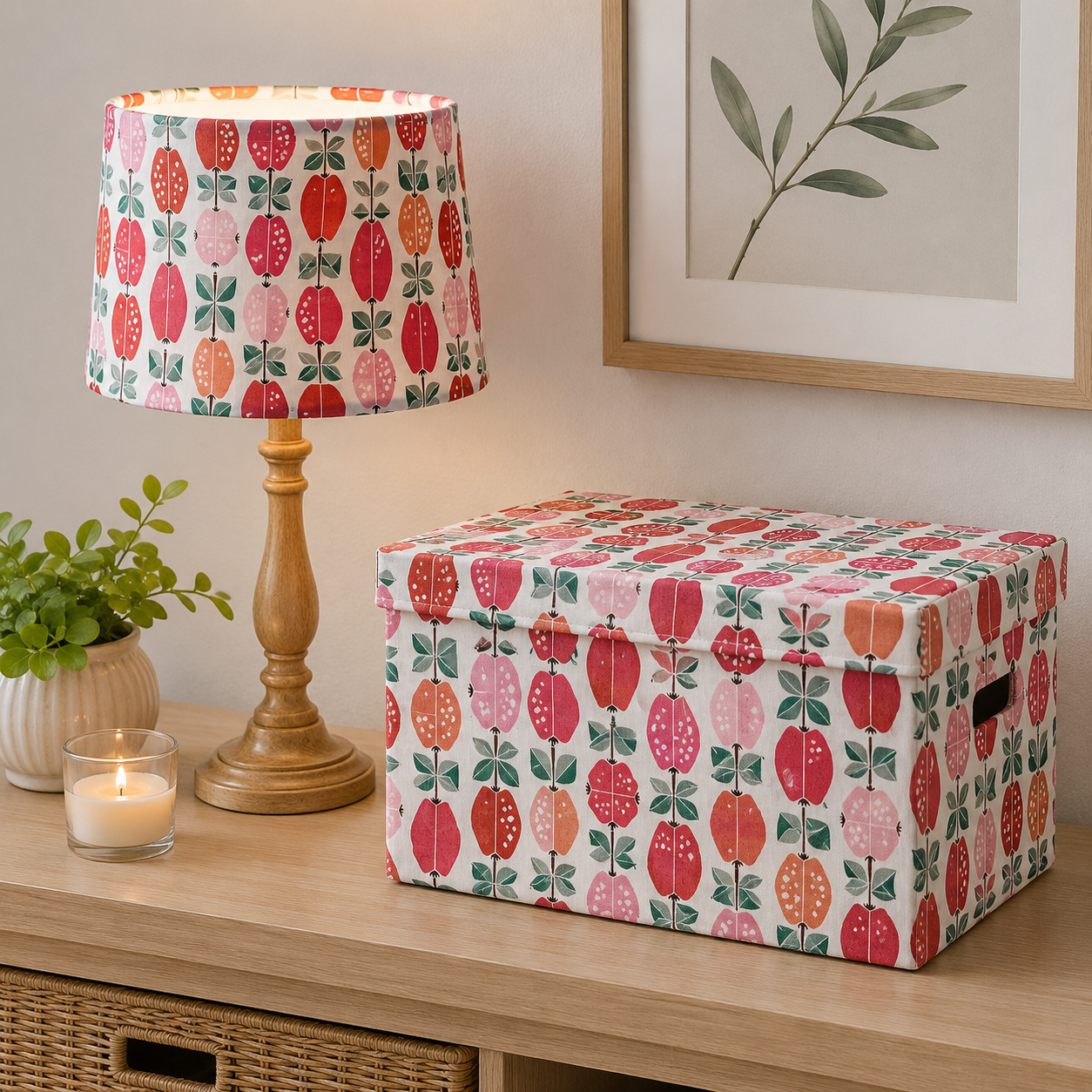 Under the Apple Tree-Orchard Apple Red Fabric-Loes Van Oosten-Cotton + Steel