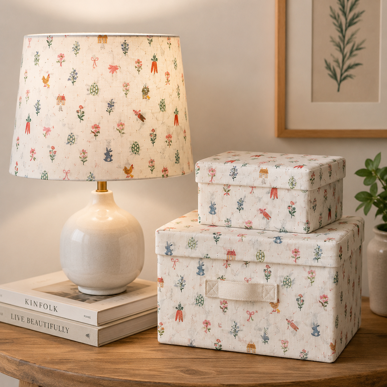 Rifle Paper Co. Easter Basket Cream Quilting Cotton Fabric