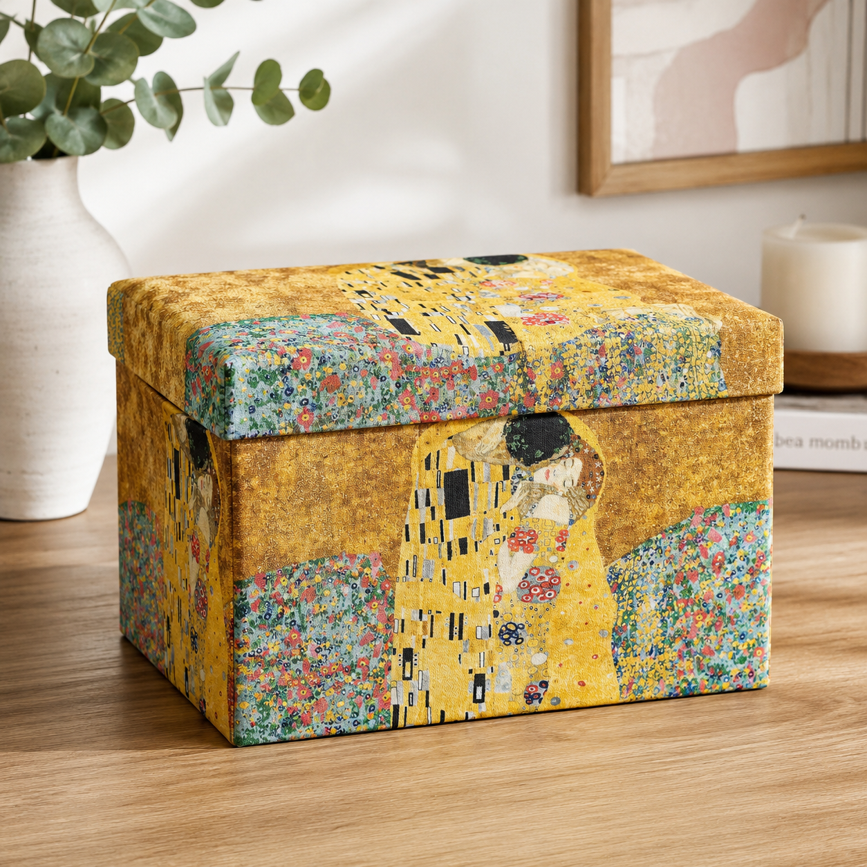 Gustav Klimt - The Kiss - Gold - Robert Kaufman - Quilting Cotton Panel