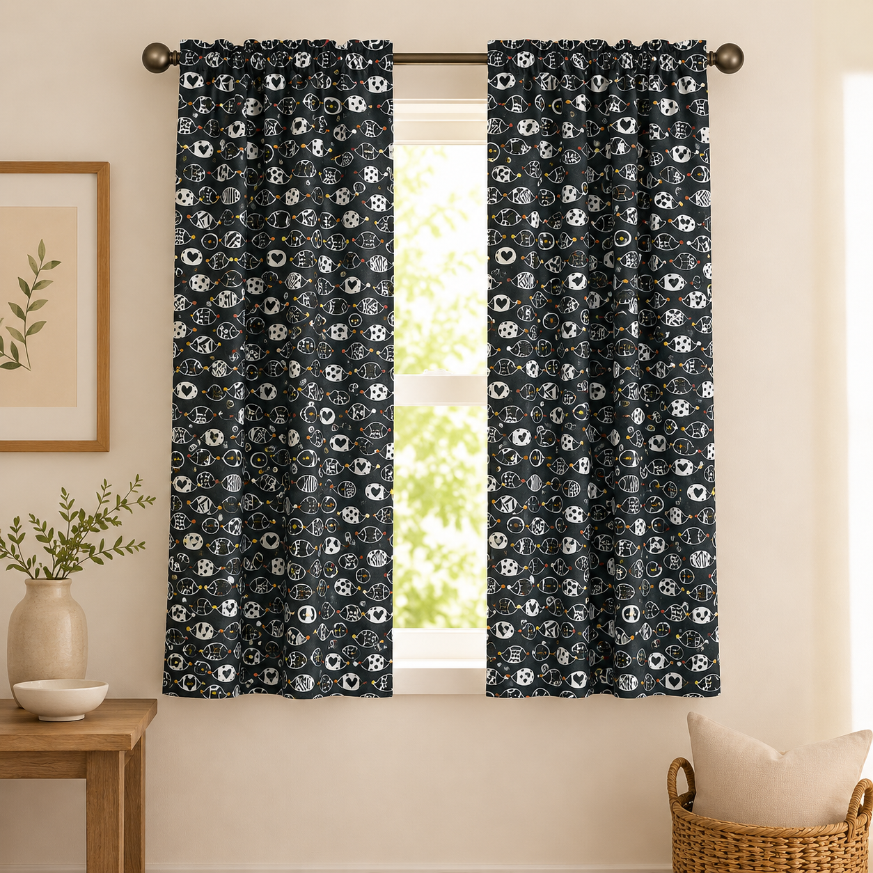 Cotton+Steel Neko No Yume – Nezume Porcupine Hedgehog Fabric – Charcoal Gray Quilting Cotton