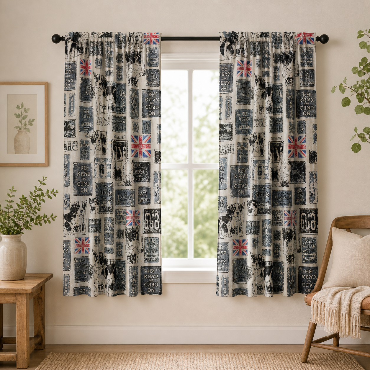 Dog-Dog Cotton Fabric-Westex-Japanese Sheeting Fabric
