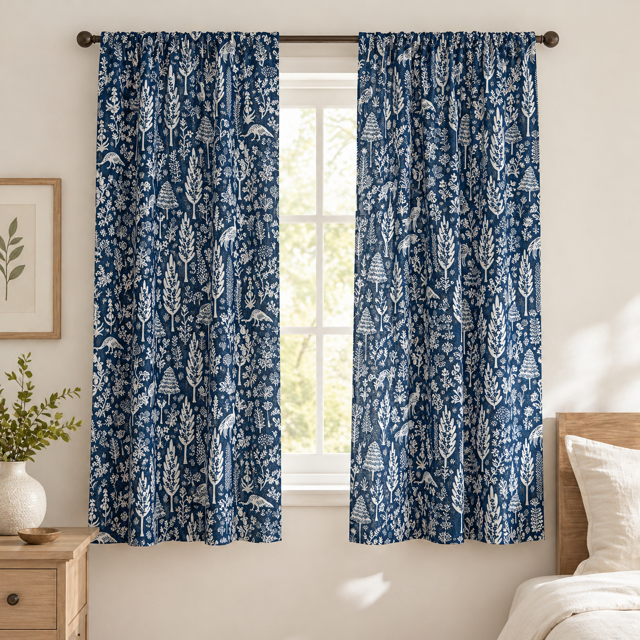 Camont-Menagerie Silhouette-Black Fabric-Rifle Paper Co-Cotton+ Steel