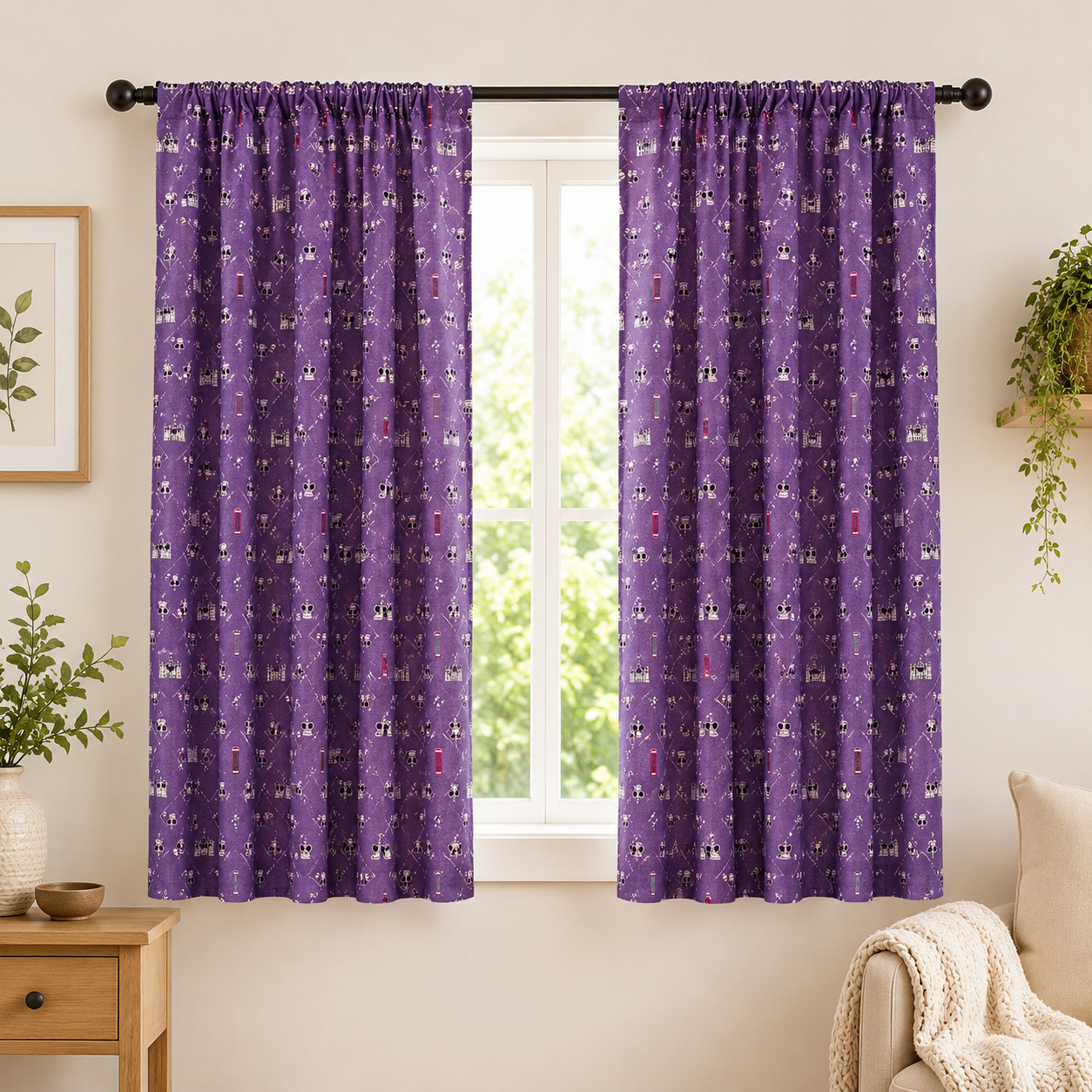 London Town HRH-Royal Purple Fabric-Sara Mulvanny-Cotton + Steel