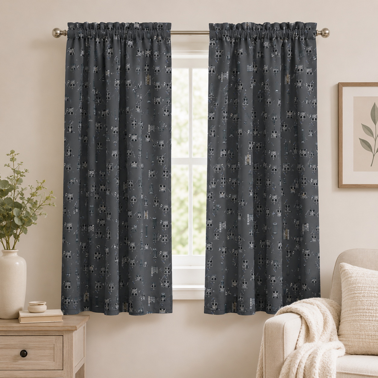 London Town HRH-Gray Fabric-Sara Mulvanny-Cotton + Steel