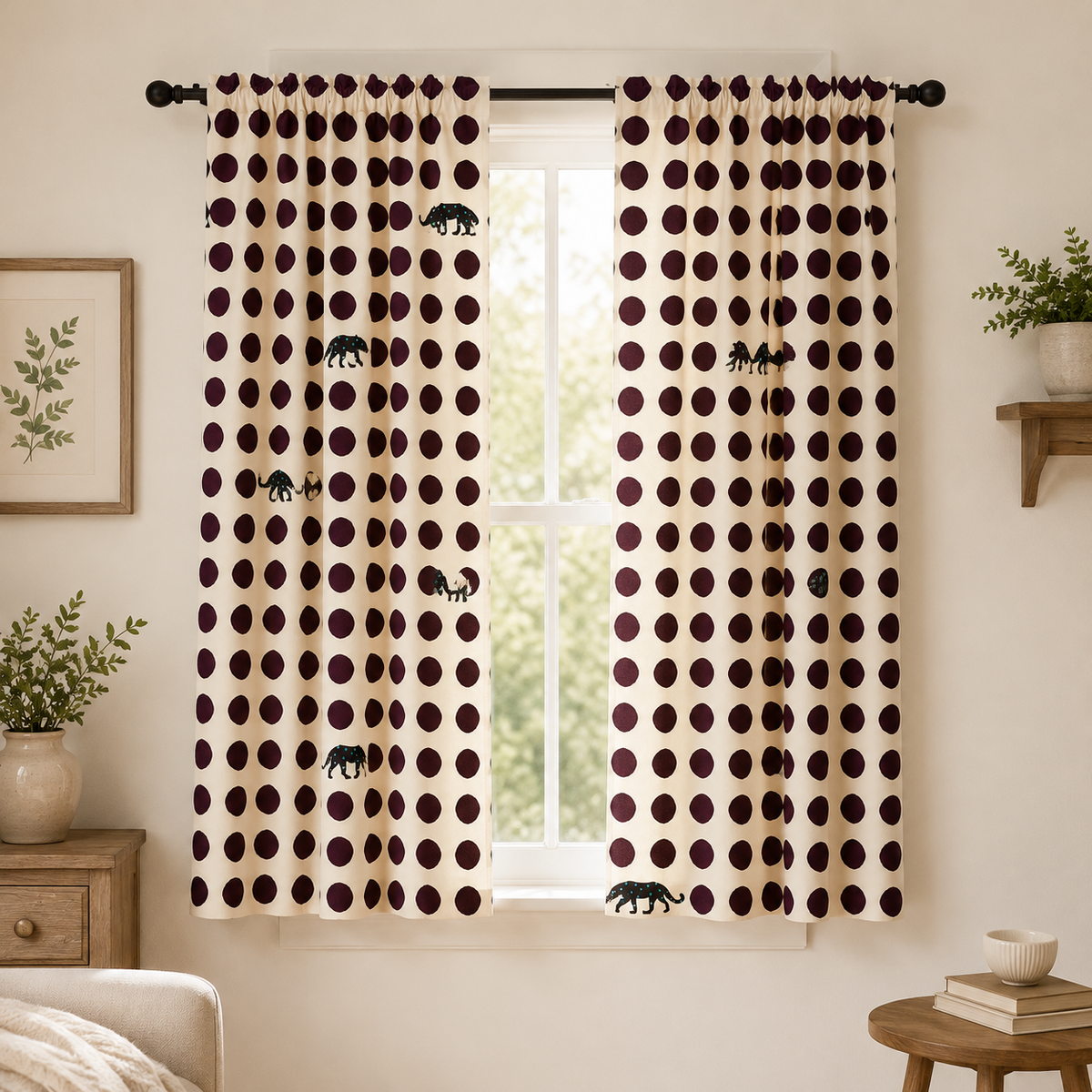 Panther Cotton Sailcloth Heavyweight Canvas Fabric by Echino Japanese Fabric