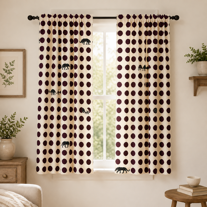 Panther Cotton Sailcloth Heavyweight Canvas Fabric by Echino Japanese Fabric