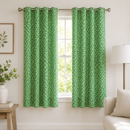 Waku Waku Christmas-Green Sequins Unbleached Fabric-Naocom-Cotton+ Steel