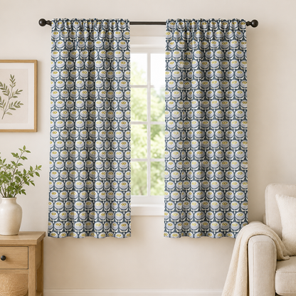 Sweet Floral Scent – Buttercup – Gray Skies Metallic Collection by Loes Van Oosten – Premium Quilting Cotton Fabric
