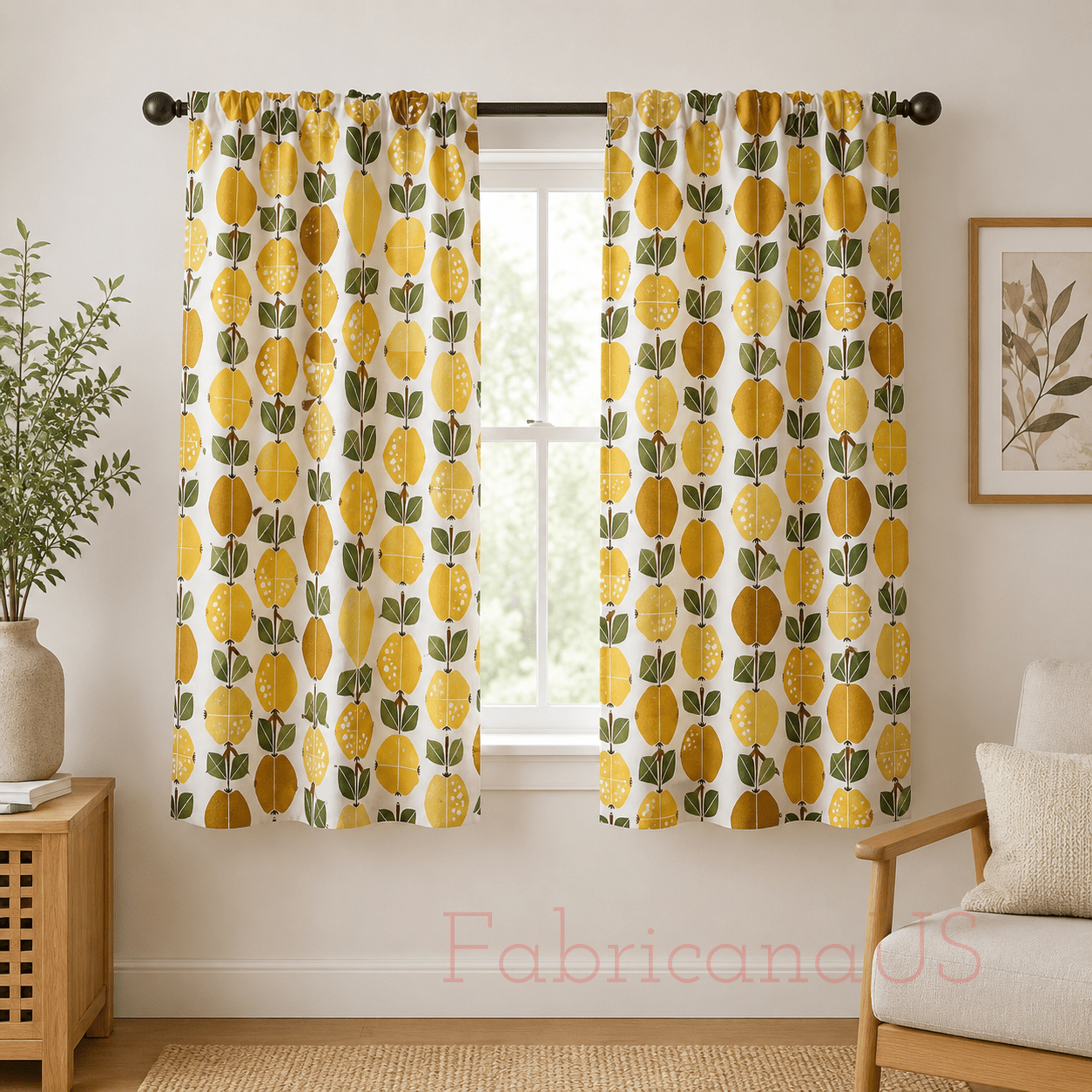 Under the Apple Tree-Orchard Golden Fabric-Loes Van Oosten