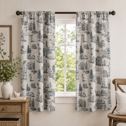 Forest Friends – Japanese Sheeting Cotton Fabric – Woodland Animals Print