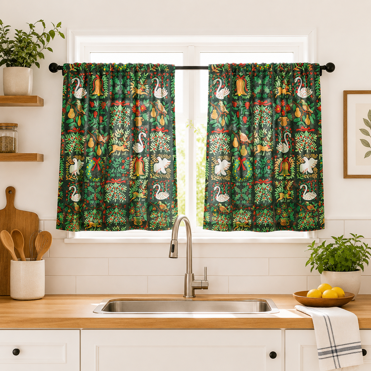 Holiday Tapestry Evergreen Holiday Classics Fabric by Rifle Paper Co. for Cotton + Steel