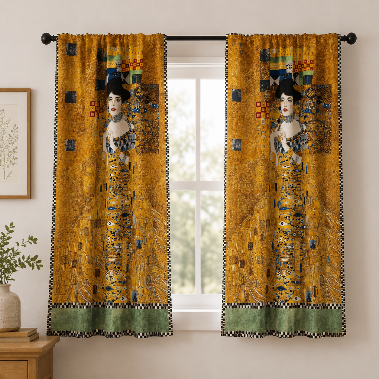 Adele Bloch Bauer-Gustav Klimt-Gold-Robert Kaufman-Quilting Cotton Panel