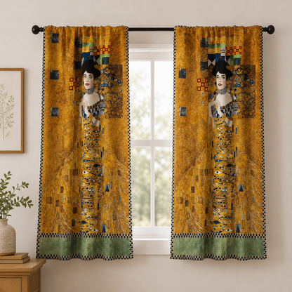 Adele Bloch Bauer-Gustav Klimt-Gold-Robert Kaufman-Quilting Cotton Panel