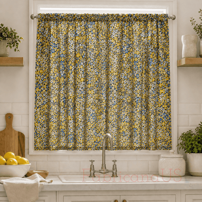 Gustav Klimt Circles Cobalt Metallic Cotton Fabric by Robert Kaufman
