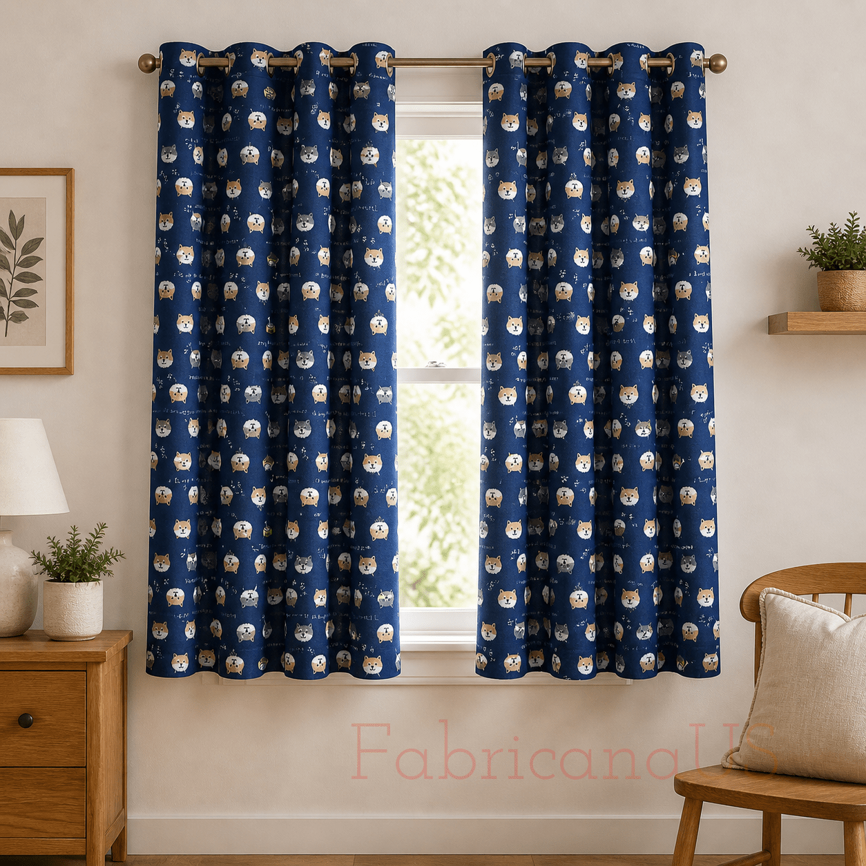 Dog-Dog Fabric-Japanese Fabric-Kokka-Double Gauze Cotton